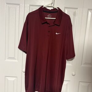 Nike Men's Burgundy Polo Shirt